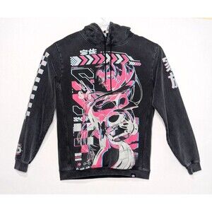 Gamer Supps Stick Shift Large Unisex Black Graphic Long Sleeve Praline Hoodie